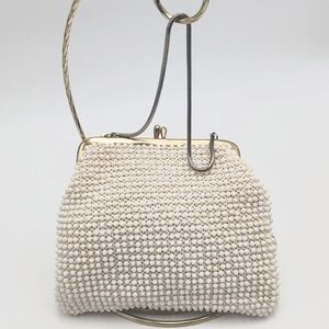 Mademoiselle Vintage White Beaded Bag Purse